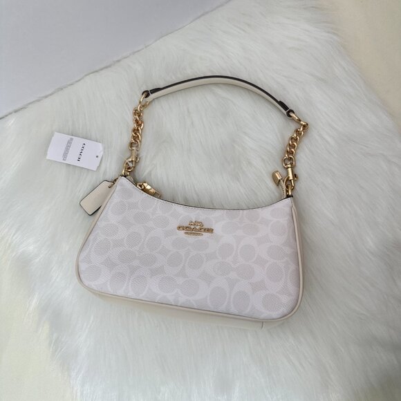 COACH Classic Old Flower White Underarm Bag - Picture 5 of 14